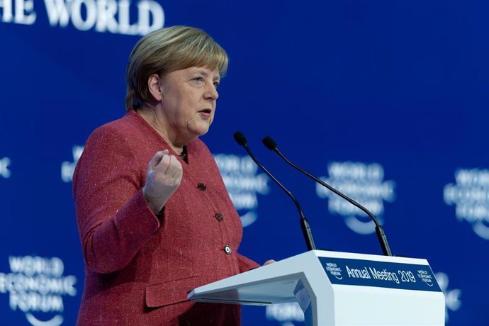 Angela Merkel en Davos