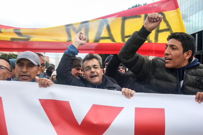 Celebración de una asamblea general de taxistas de Madrid en Ifema para fijar una hoja de ruta sobre las movilizaciones que van a emprender