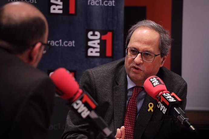 El presidente de la Generalitat, Quim Torra, en Rac1