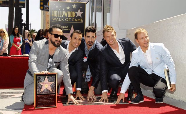 Backstreet Boys (from L-R) A. J. McLean, Howie Dorough, Kevin Richardson, Nick C