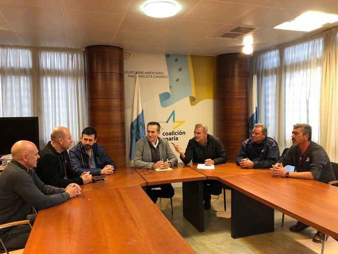 Reunión con el portavoz de CC, José Miguel Ruano