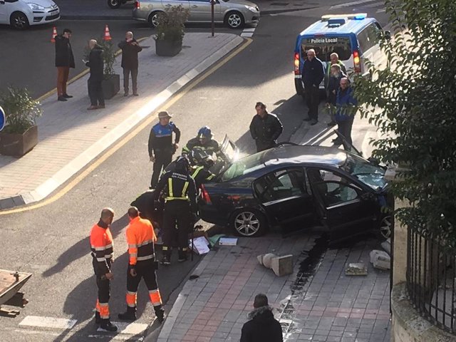 Accidente en la calle Cestilla de Palencia