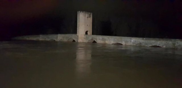 La crecida del Ebro provoca inundaciones en la provincia de Burgos