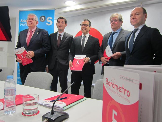 Imagen de la presentación del Barómetro del Colegio de Economistas