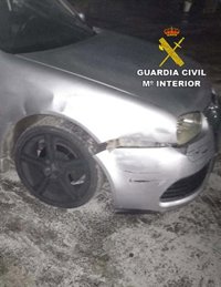 Detenido tras chocar contra un coche de la Guardia Civil cuando era perseguido por conducción temeraria