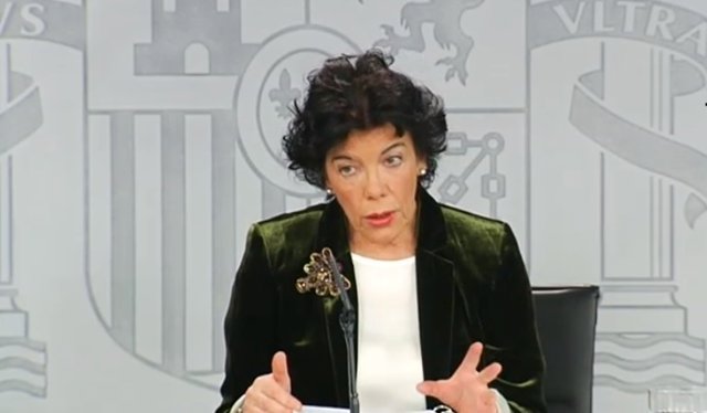 Rueda de prensa de la portavoz del Gobierno, Isabel Celaá, tras el Consejo de Mi