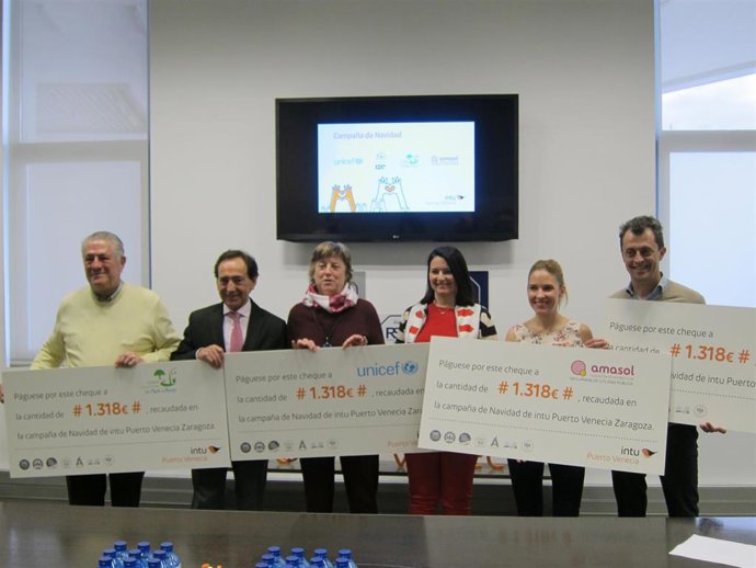 'intu Puerto Venecia' entrega 5.272 euros a cuatro organizaciones