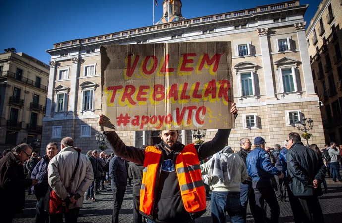Manifestació dels conductors VTC 
