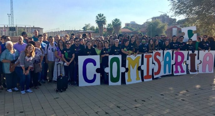 Acto en defensa de la ubicación inicial de la comisaría dentro del Polígono Sur