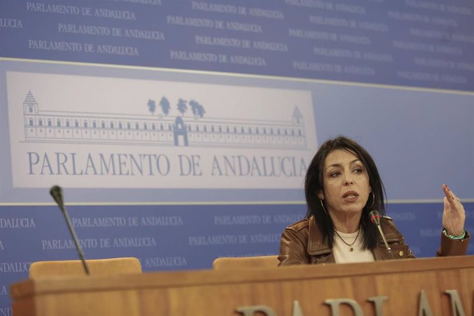 La presidenta del Parlamento, Marta Bosquet, esta semana en rueda de prensa