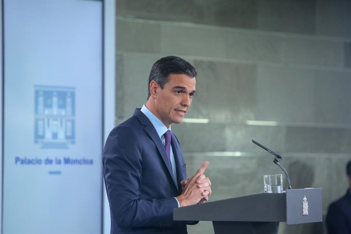 Pedro Sánchez compareix en la Moncloa 