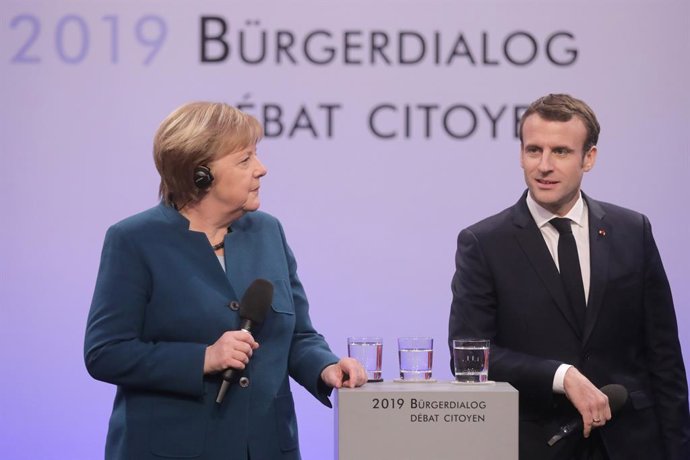 Franco-German \'Treaty of Aachen\' signing in Germany