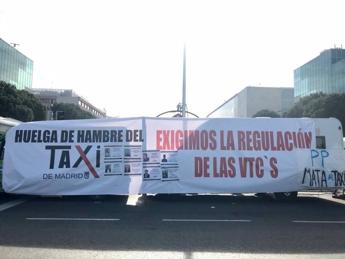 Huelga de hambre taxistas Madrid