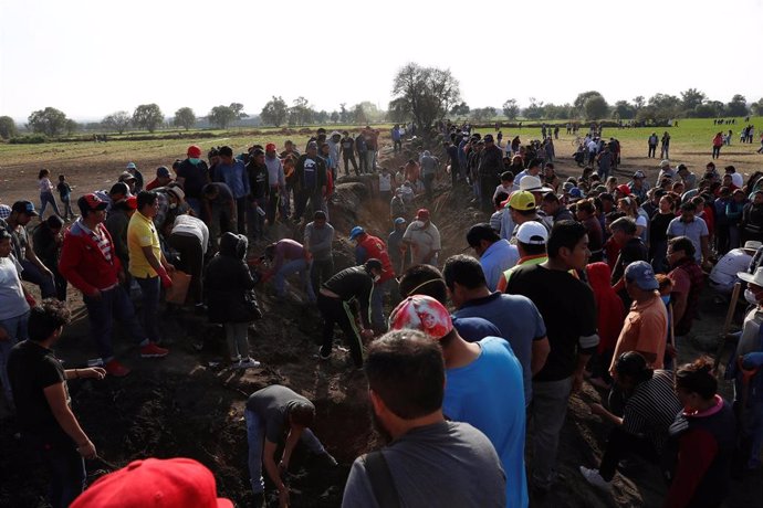 Búsqueda de restos tras la explosión de un oleoducto en Tlahuelilpan