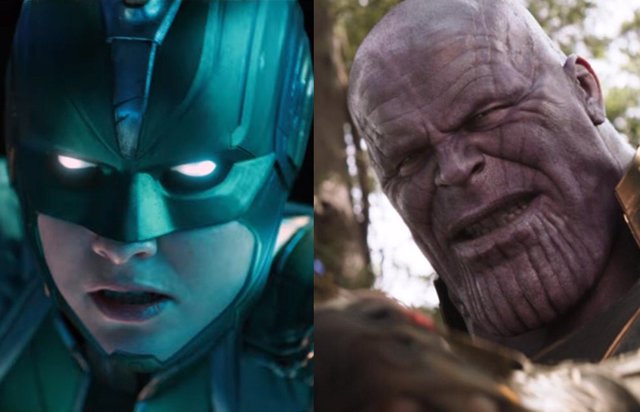 Capitana Marvel y Thanos
