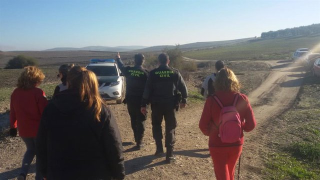 La Guardia Civil en las tareas de búsqueda del desaparecido
