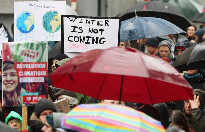 Marcha de Rise for Climate, En Pie por el Clima, en Bruselas