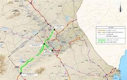 Plano del tramo Alhama-Murcia de la A-7 y la autovía MU-30 en Alcantarilla
