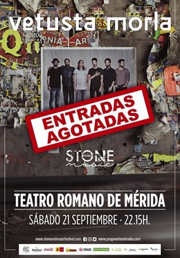 Cartel del concierto de Vetusta Morla en Mérida