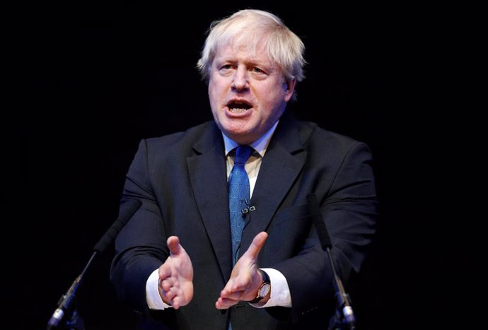 Boris Johnson habla ante la conferencia del Partido Conservador