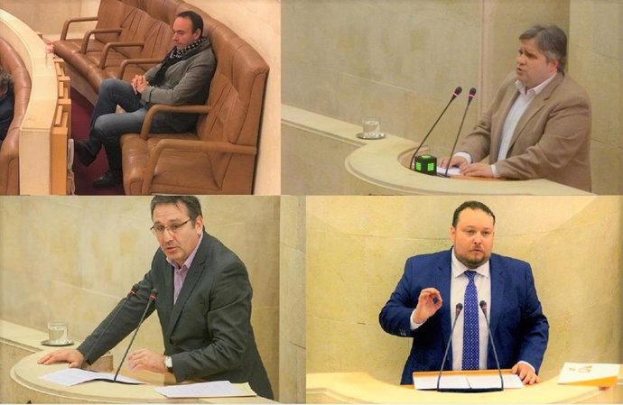 Integrantes del grupo mixto en el Parlamento de Cantabria