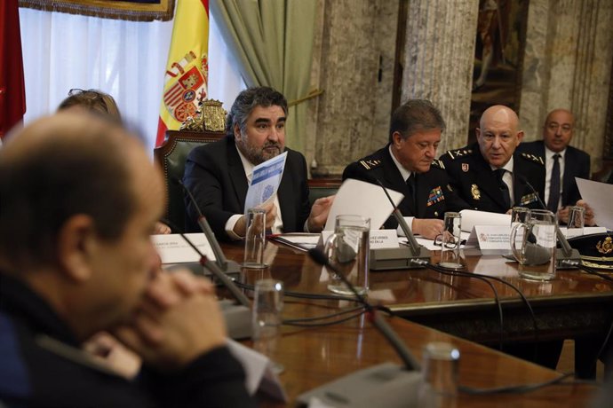 Reunión de coordinación para el operativo policial para la Copa Libertadores