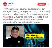 El PSOE tacha de "desagradables" y "retrógadas" las declaraciones del representante de Élite Taxi sobre Marlaska