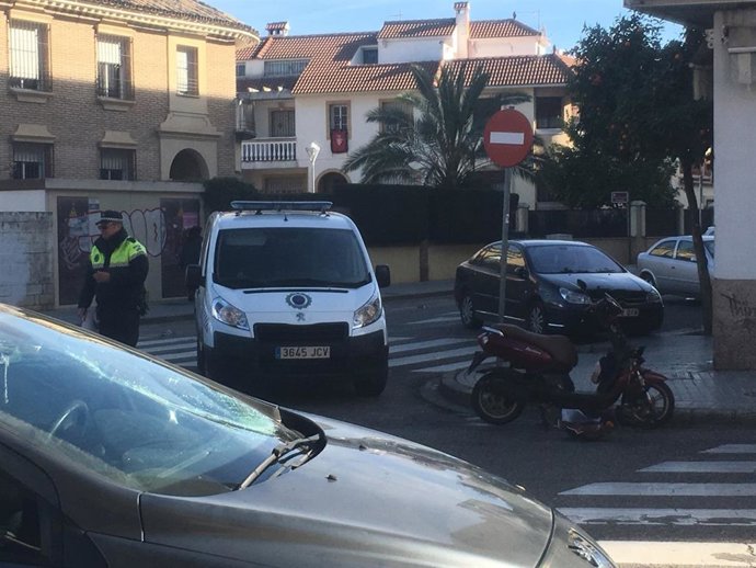 Estado del coche y la moto tras el accidente