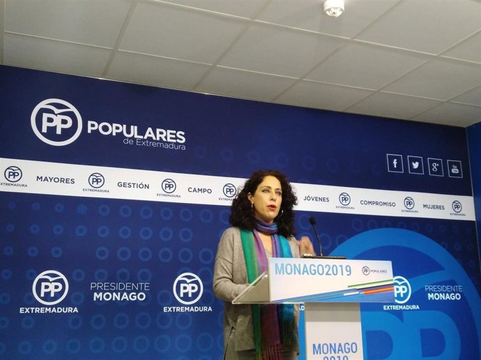 Portavoz de Empleo del Grupo Parlamentario Popular de Extremadura, María Ángeles