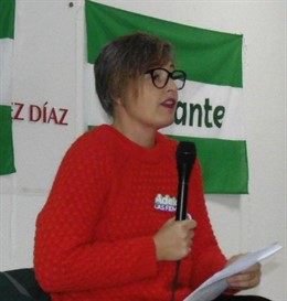 La portavoz de Izquierda Unida en el Ayuntamiento de Nerva (Huelva), Isabel Lanc