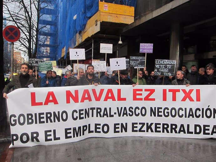 Plantilla De La Naval Concentración Ante Inspección Trabajo Bilbao.