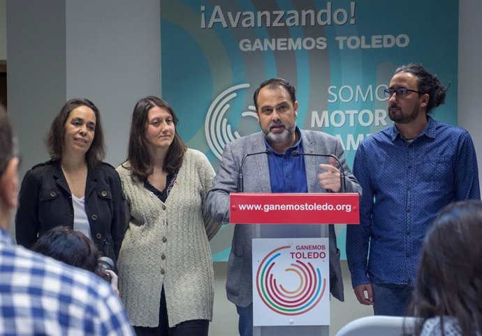 Los ediles de Ganemos Toledo en rueda de prensa