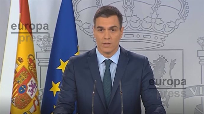 Pedro Sánchez comparece en la Moncloa para anunciar que reconocerá a Guiaidó com
