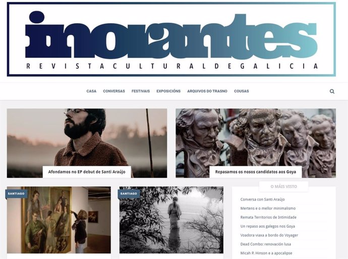 A web Inorantes publica noticias, entrevistas e reportaxes sobre a cultura gal