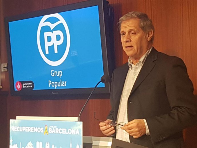 El líder del PP en el Ayuntamiento de Barcelona, Alberto Fernández