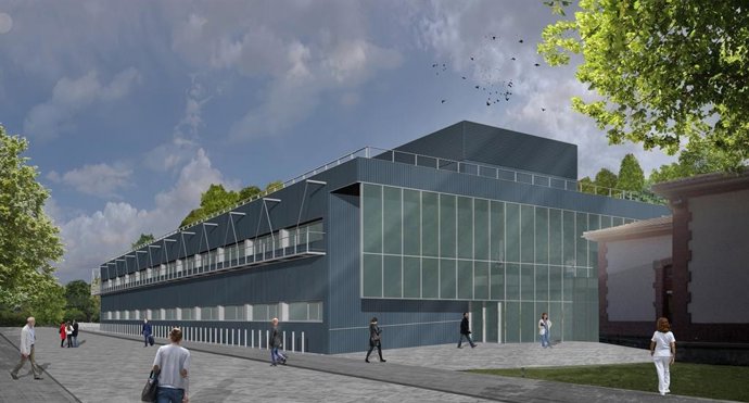 Recreación del nuevo edificio del Complejo Hospitalario de Navarra