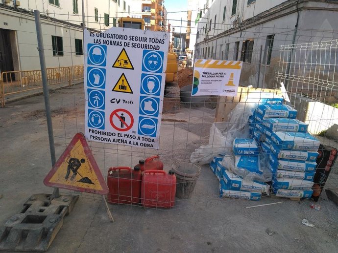 Obres al barri del Camp Redó a Palma