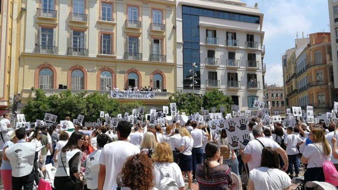 Manifestación realizada en mayo de 2018 en Málaga por el caso de Lucía Vivar