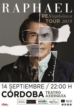 Cartel del concierto de Raphael en Córdoba