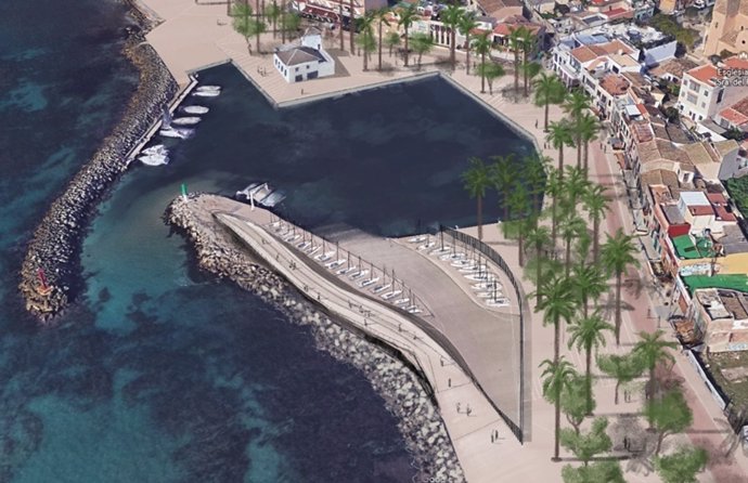 Imagen del proyecto propuesto por la APB para rehabilitar el Puerto del Molinar