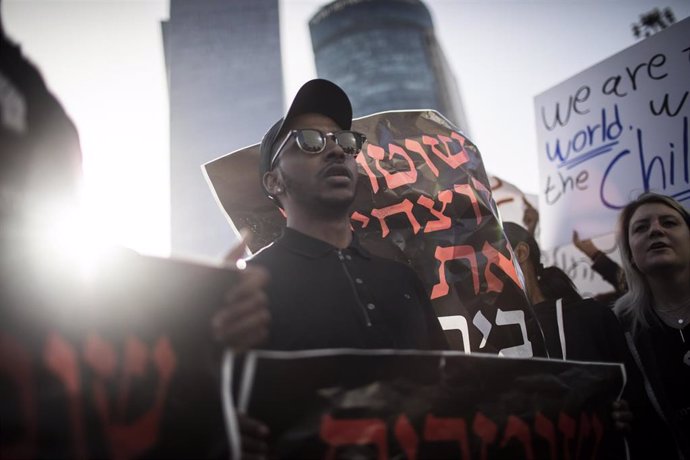 Manifestación de etíopes-israelíes en Tel Aviv contra la violecia policial en Is