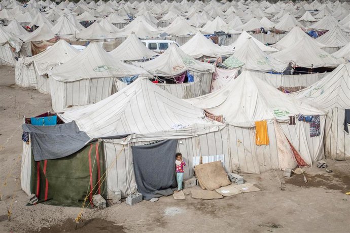 Campo de desplazados internos en Yemen