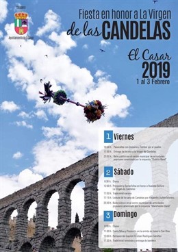 Cartel de la fiesta de Las Canderas de El Casar 2019