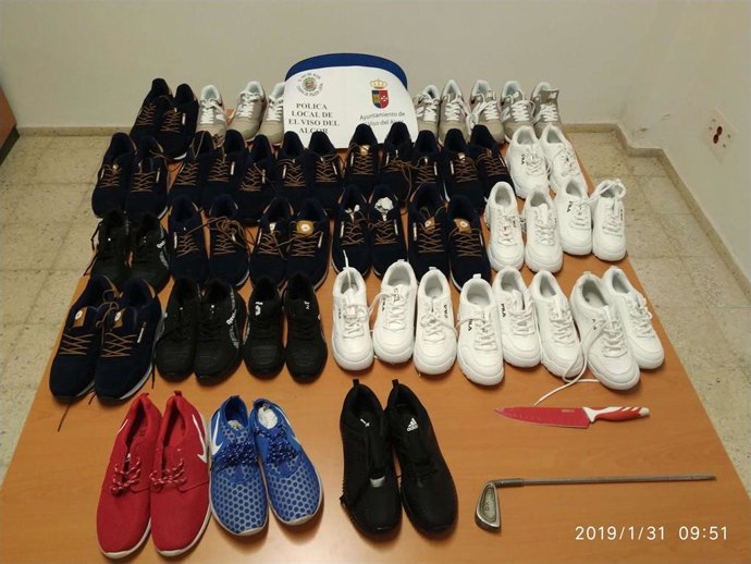 Pares de calzado incautados por falsificación