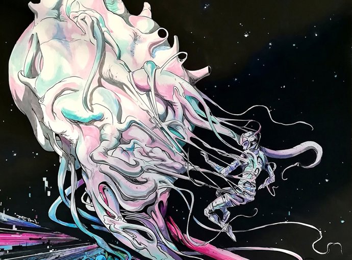 Una de las obras del artista Deih (Hunch)