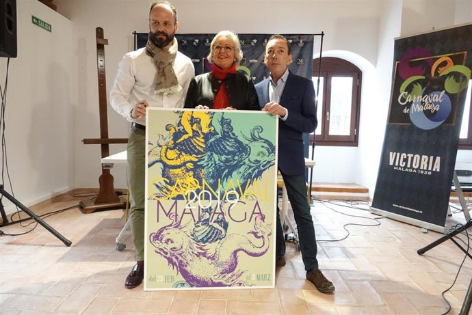 Presentación del Programa de Carnaval de Málaga 2019 por Teresa Porras y Rafael 