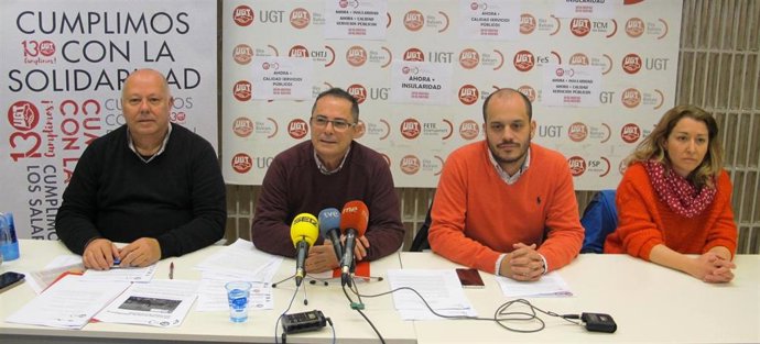 El secretario general de UGT, Miguel Ángel Romero,