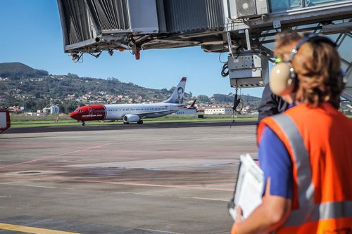 Avión de Norwegian en el Aeropuerto Tenerife Norte