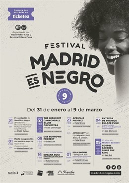 Cartel de la 9 edición del festival 'Madrid es Negroo'