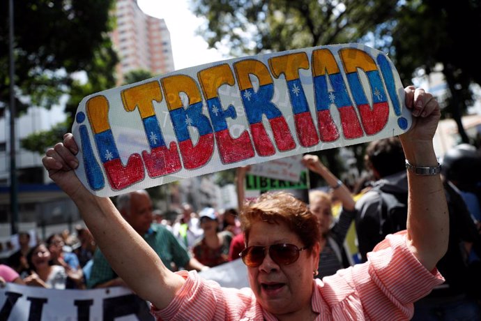 Manifestación contra el Gobierno de Nicolás Maduro